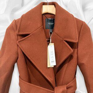 NWT! EVER NEW Women's Long Warm/Fall Belted Trench Coat in Rust Color | Size 2
